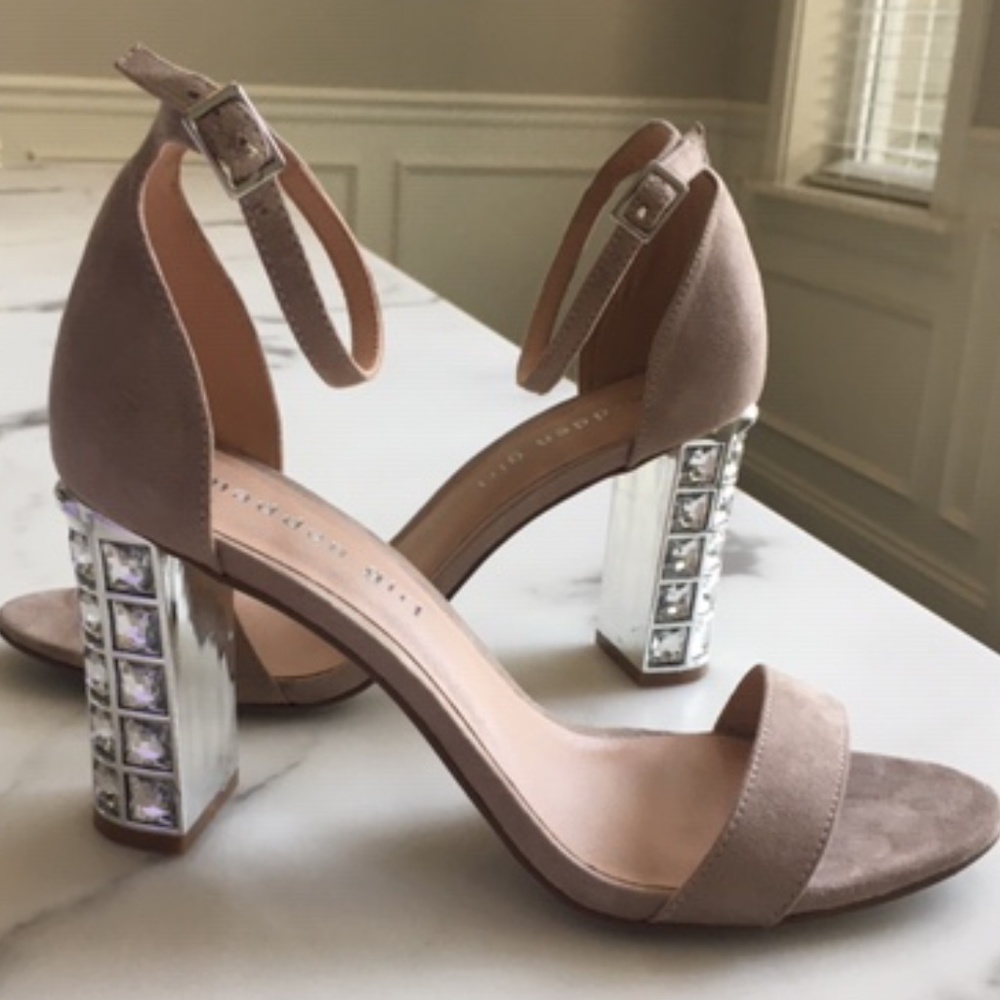 Madden Girl Blush Jeweled Block Heel